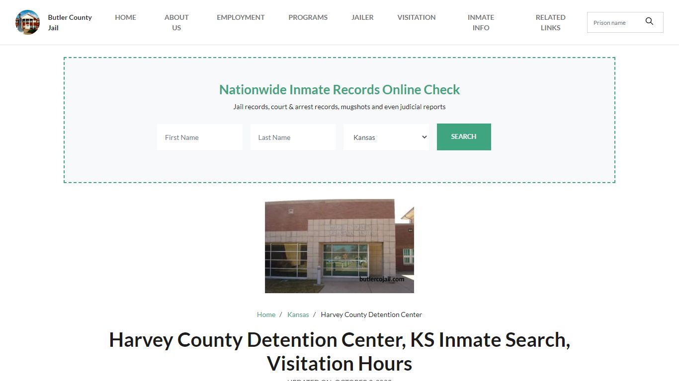 Harvey County Detention Center , KS Inmate Search, Visitation Hours